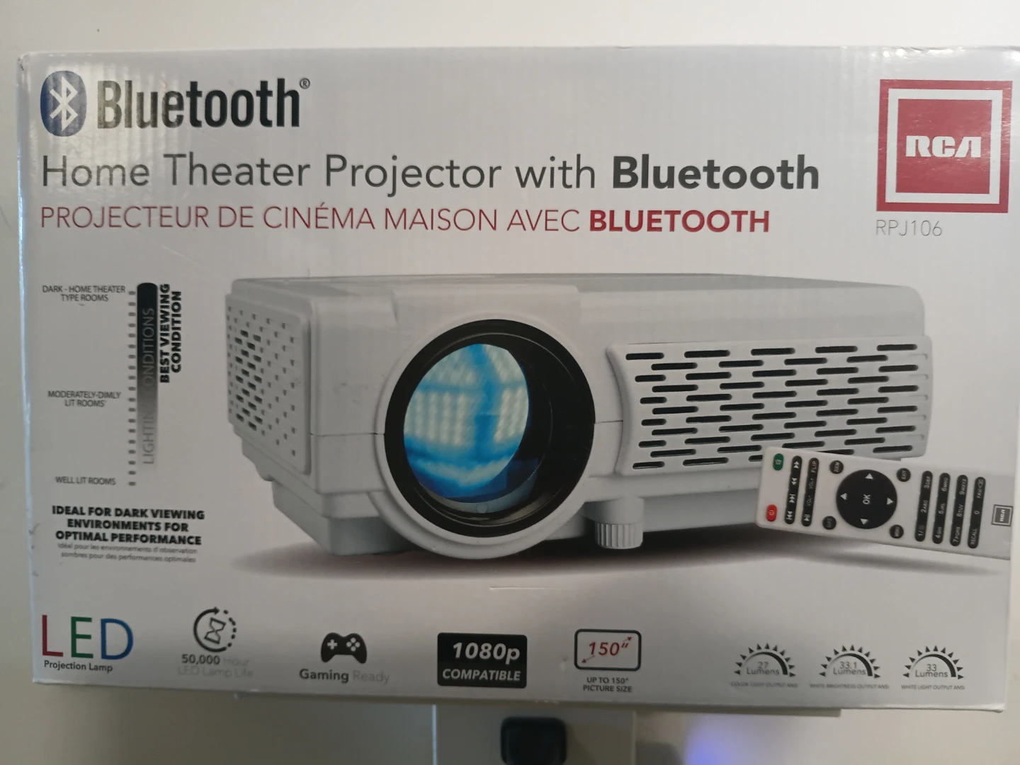 RCA home theater projector with blue tooth