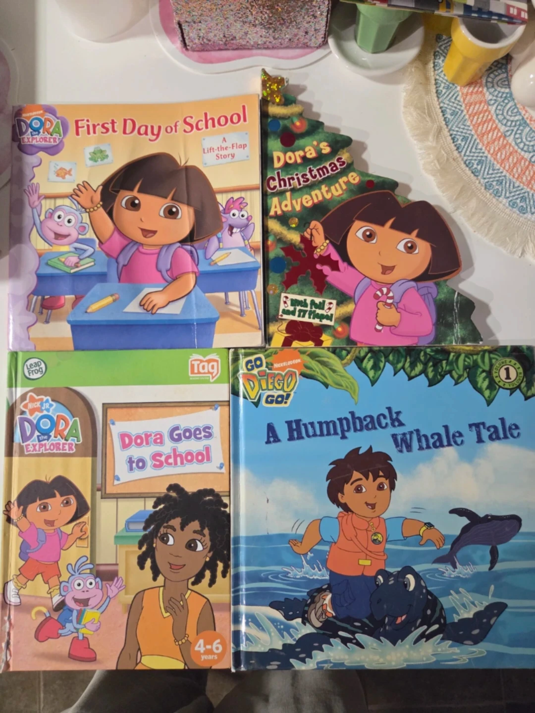 Set of 4 Dora the Explorer and Diego Childrens Books