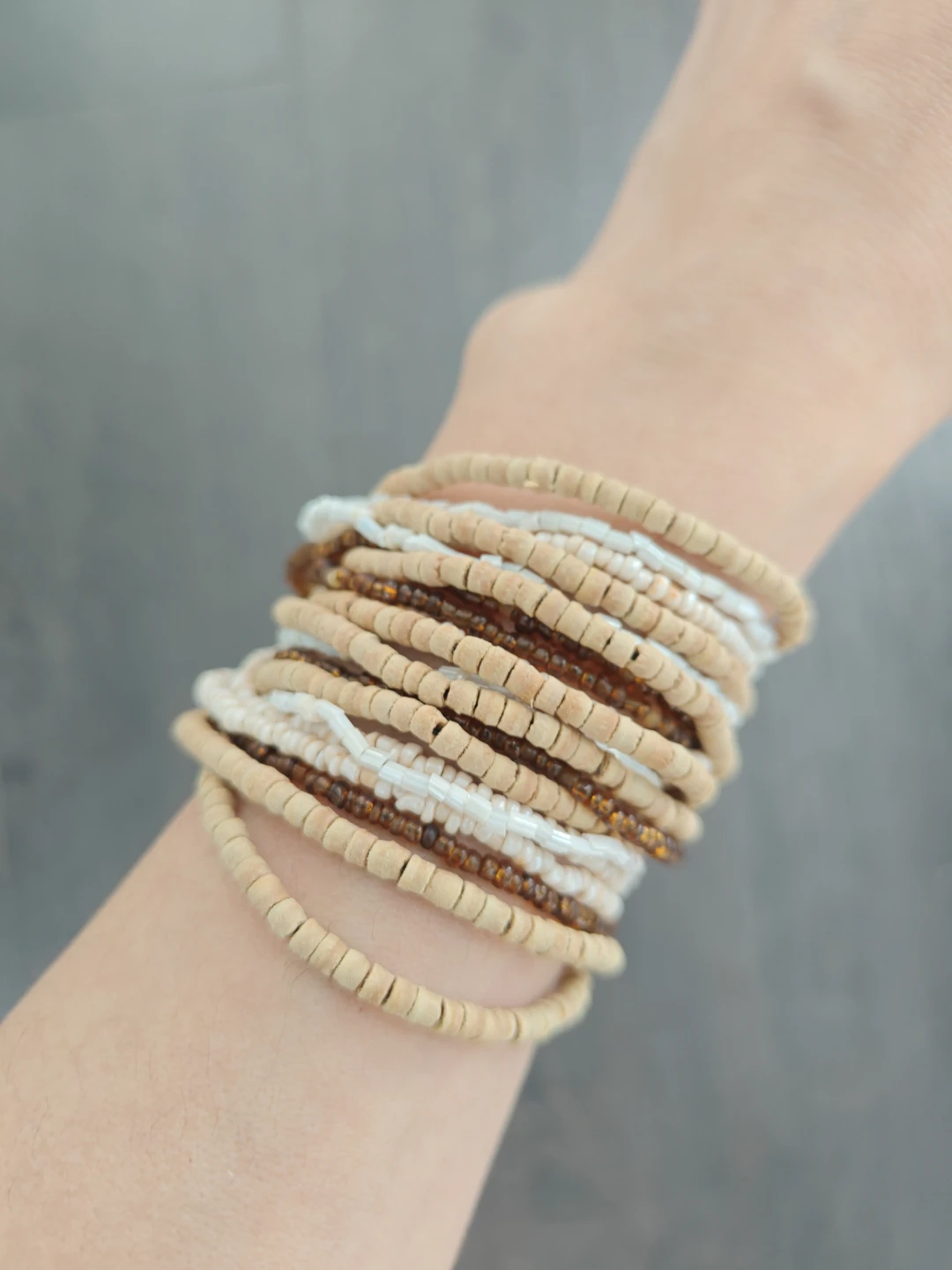 Multi-strend Beaded Bracelets with Wood Accents - photo 5