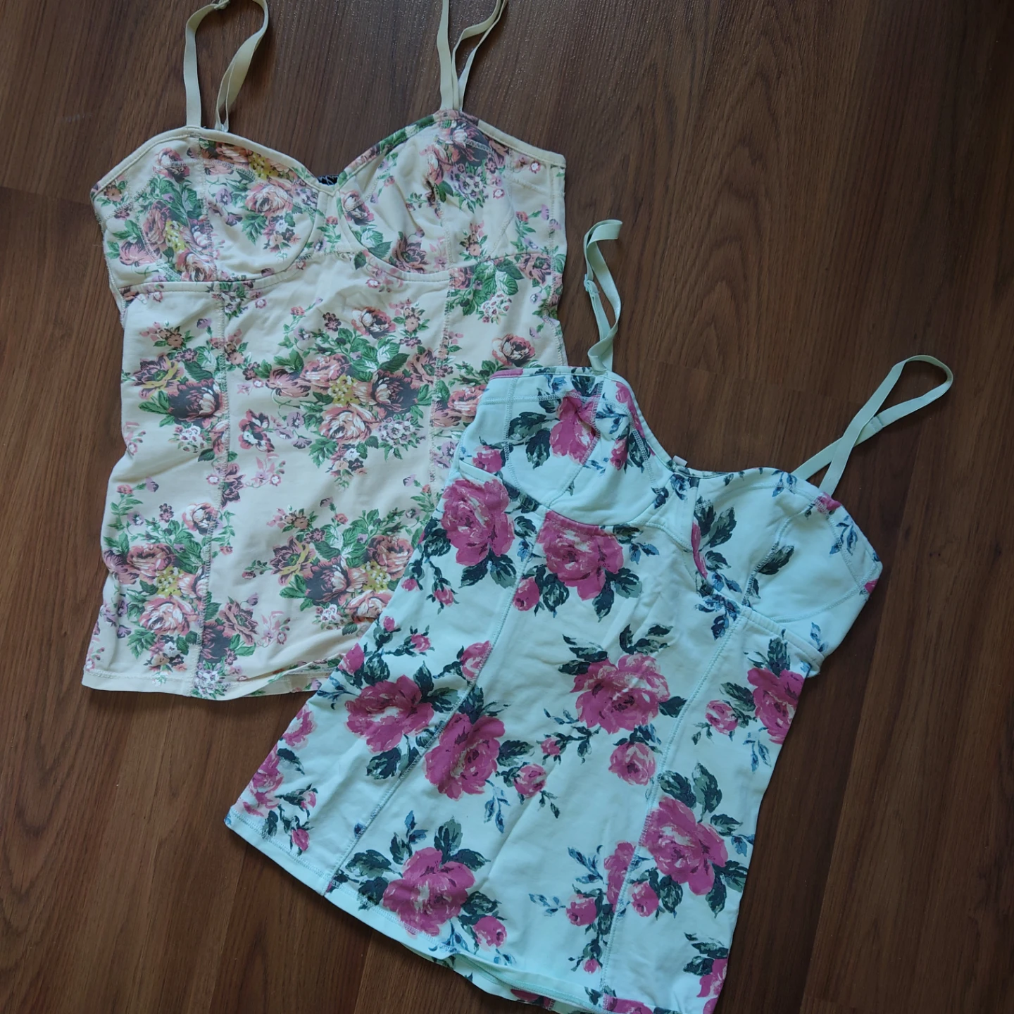 2 Talula Floral Bustier Camisole Tanks