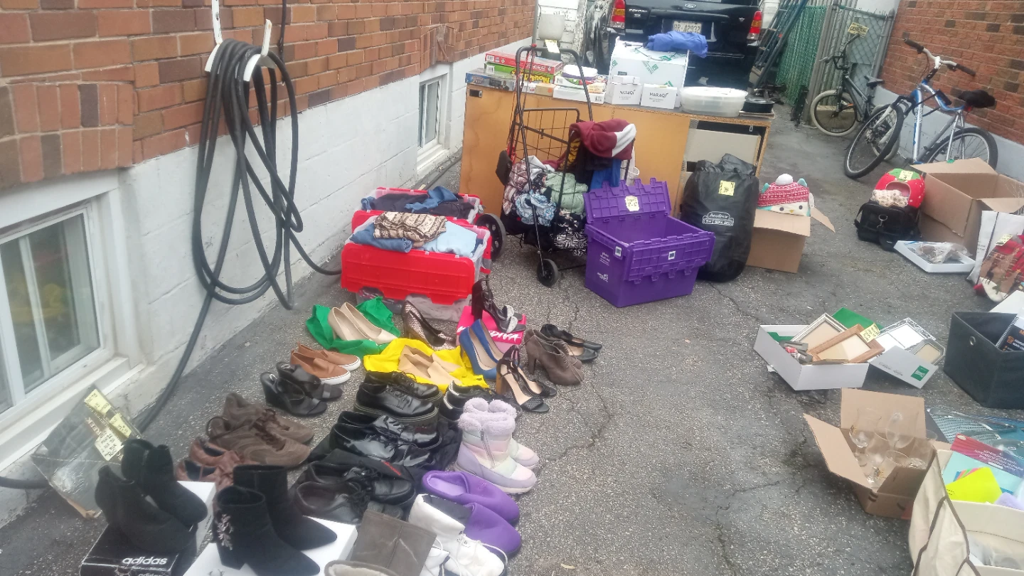 Yard sale today  at 29 beechwood Ave York m6n 4s9