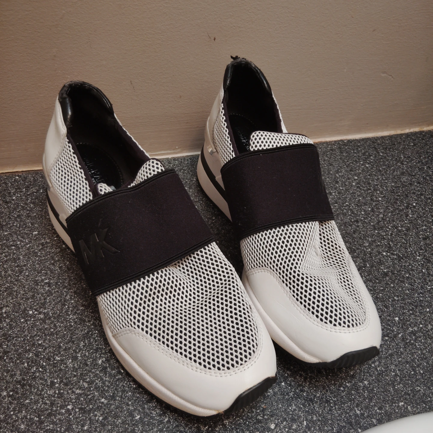 Michael Kors Felix Mesh Wedge Sneakers - Size 8 - photo 4