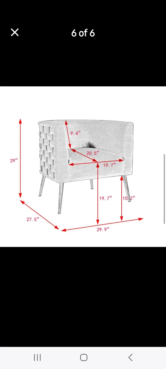 2 Grey Velvet Accent Chair with Gold Legs - photo 3
