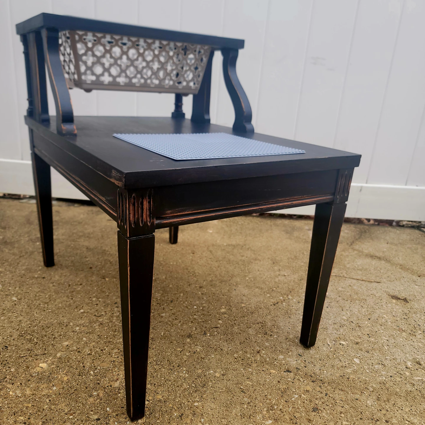 Black Two-Tier Side Table Lego table/storage $100
