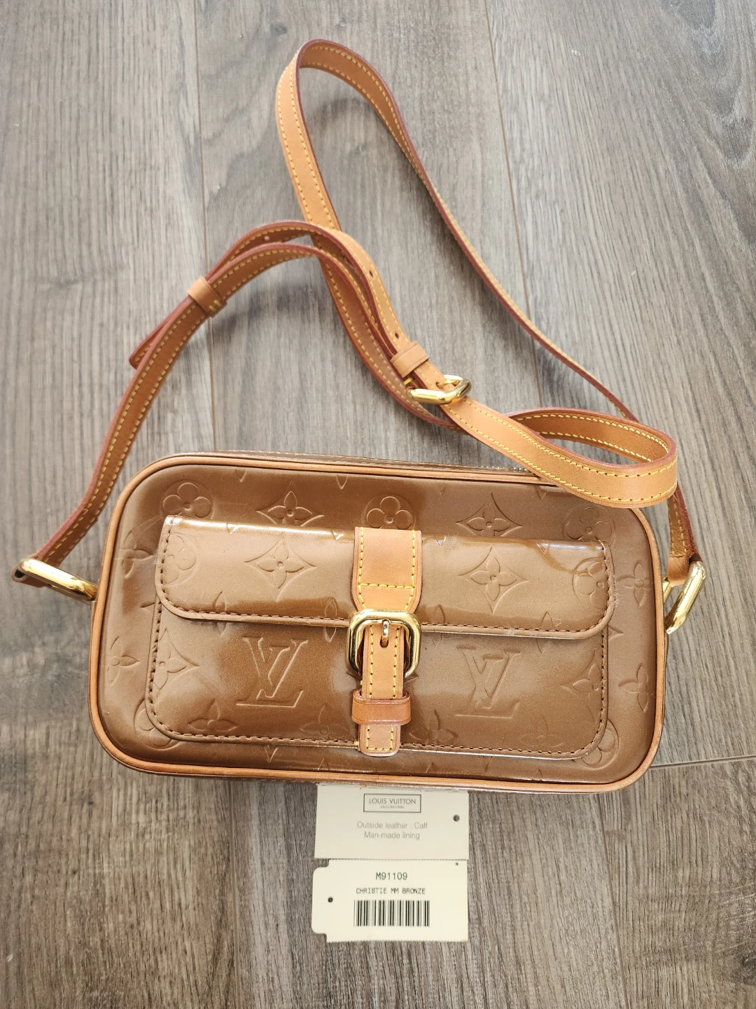 Louis Vuitton Christie MM Bronze Handbag