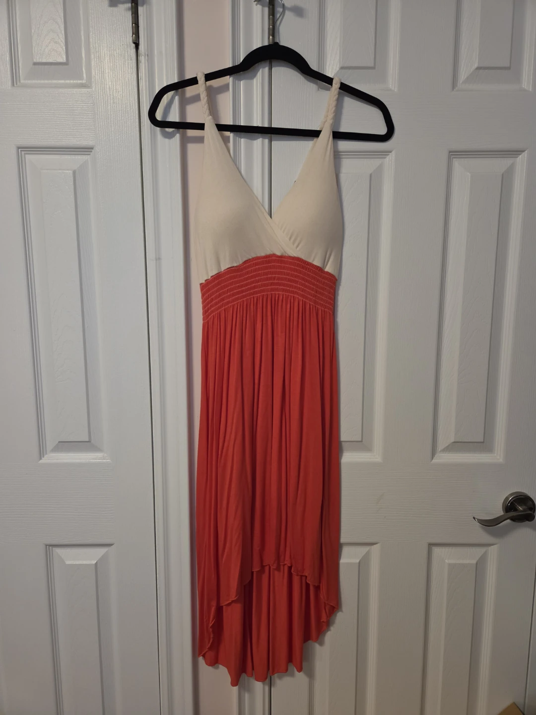 Cream & Orange Maxi Dress