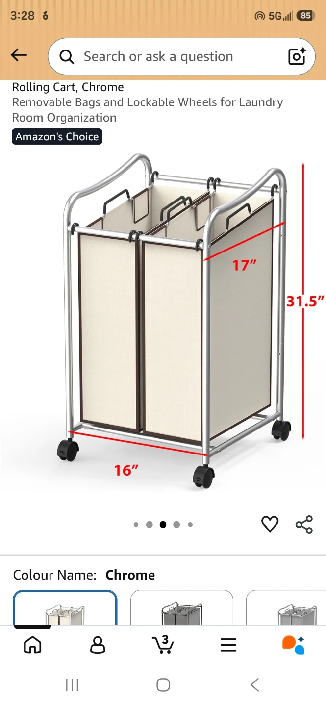 Simple Houseware 2-Bag Heavy Duty Laundry Sorter - photo 3