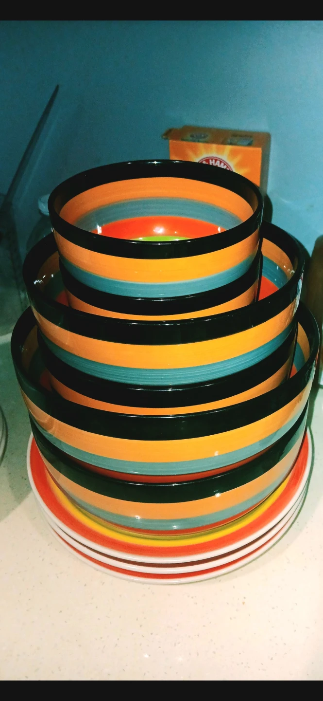 Striped Ceramic Bowls $15 each