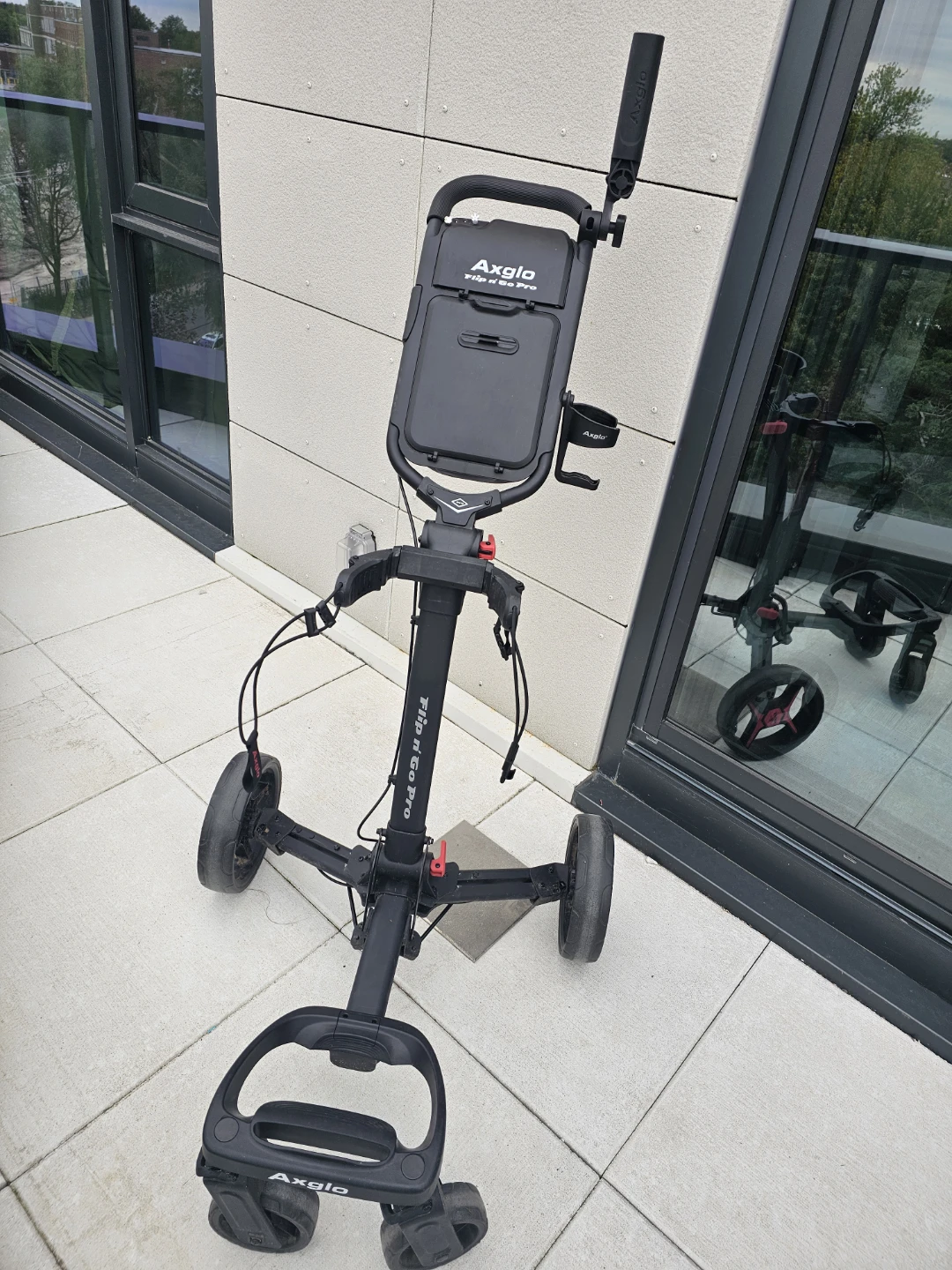 Axglo Flip n' Go Pro 4-Wheel Golf Push Cart