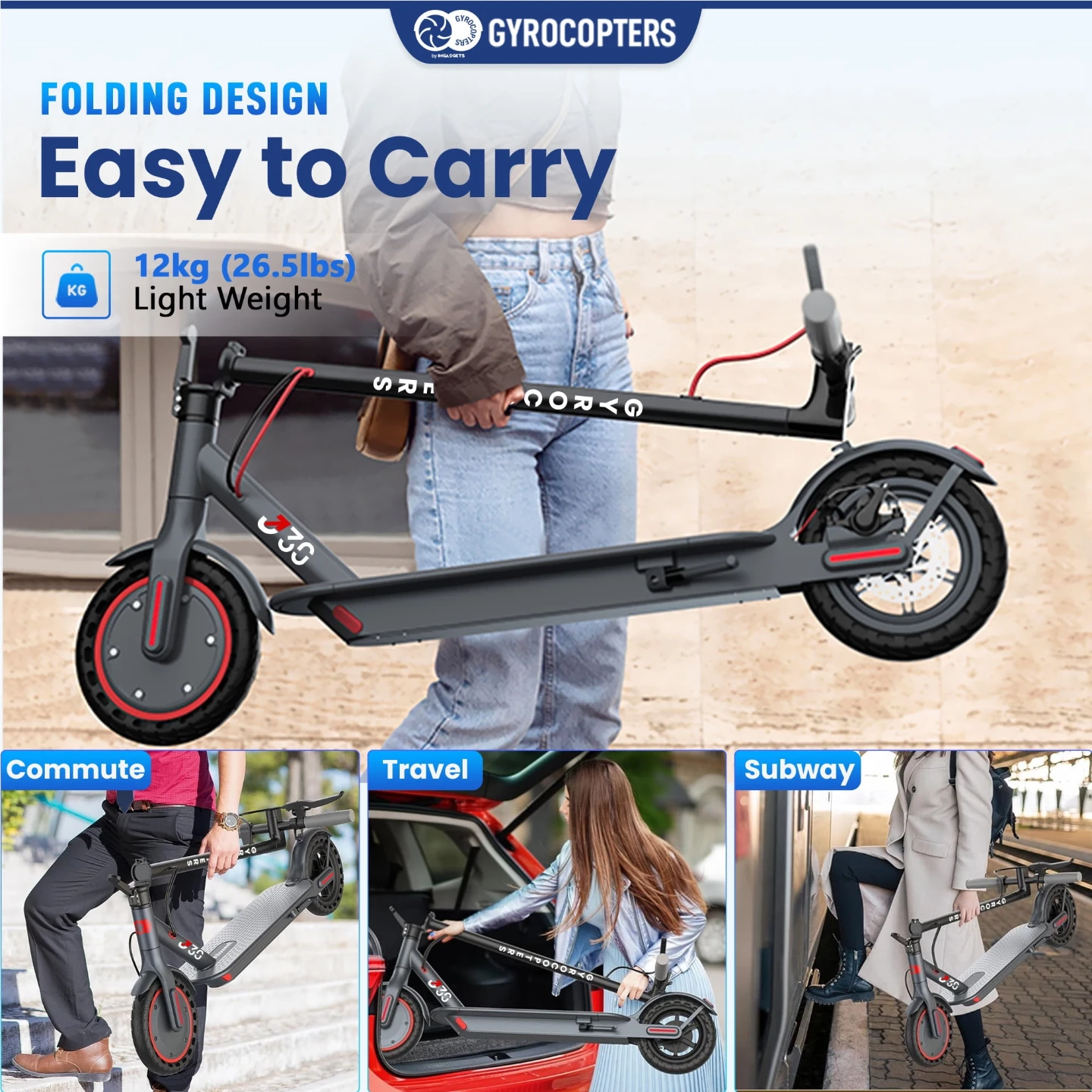 GYROCOPTERS Electric Scooter 39 km/h