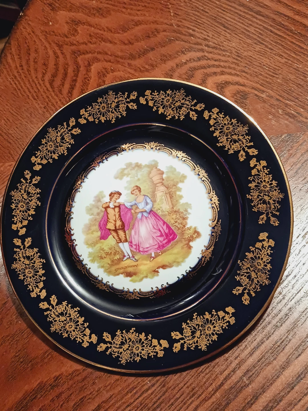 22K Gold Limoges Castel Fragonard Decorative Plate - photo 2