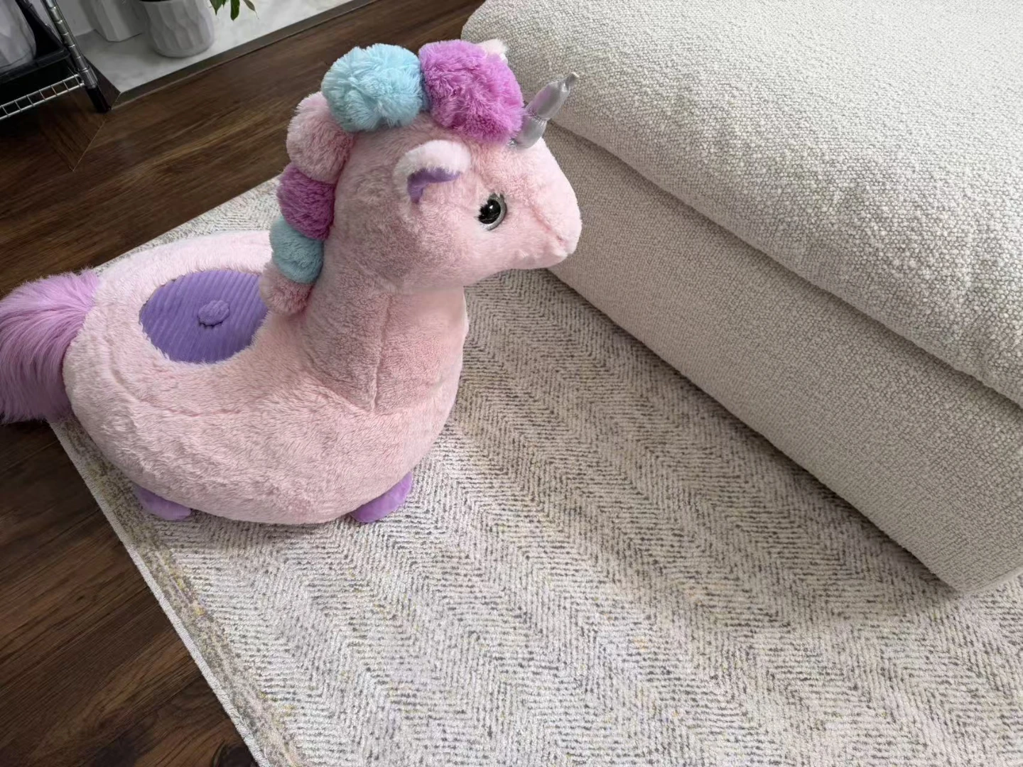 Pink Unicorn Plush Chair