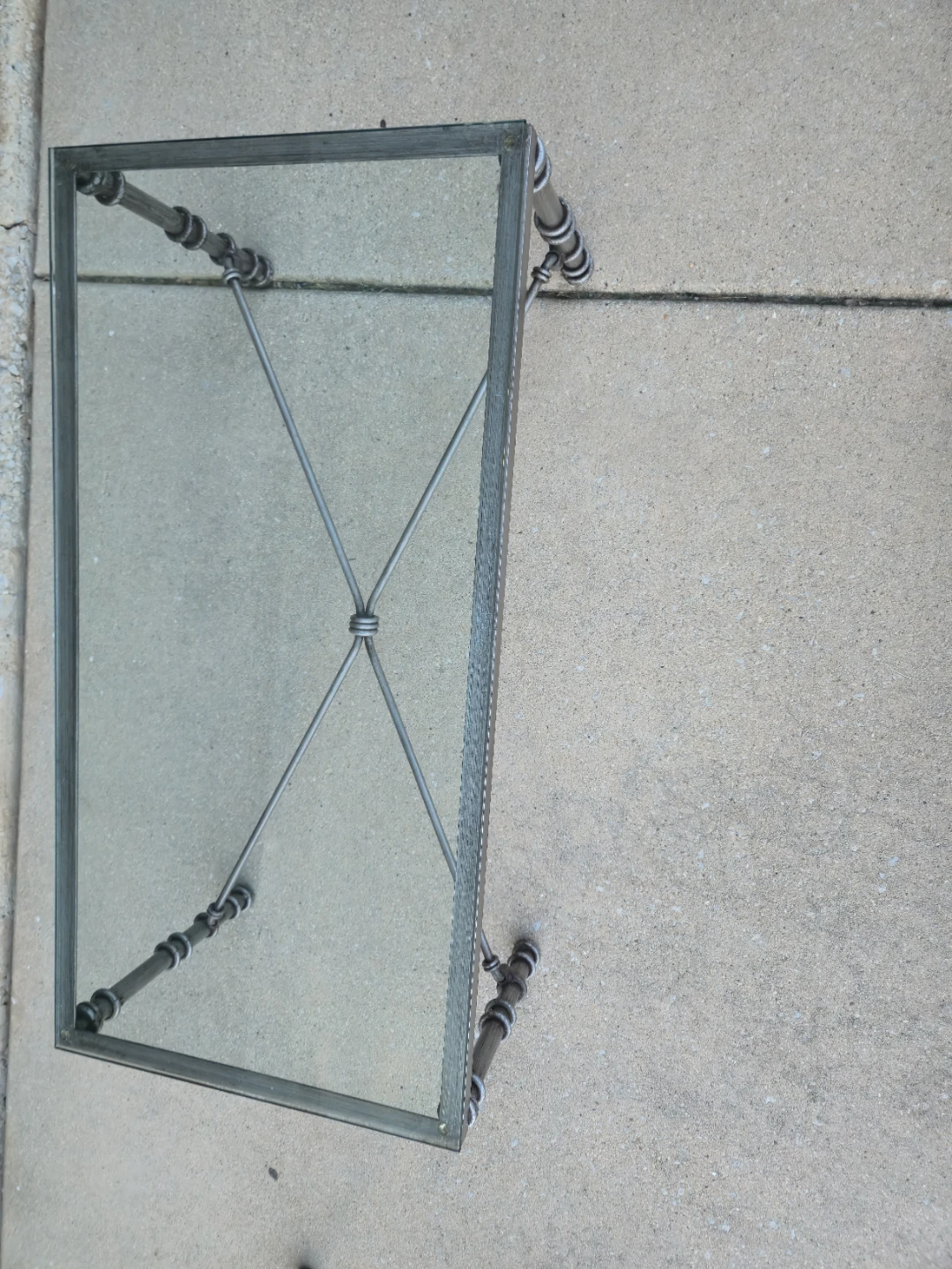Decorative Glass Top Coffee Table – Metal Wrought Iron Style - photo 4