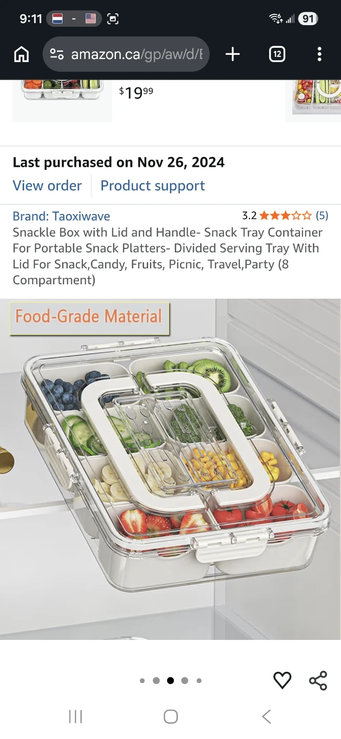Taoxiwave Snack Box with Lid and Handle - photo 2