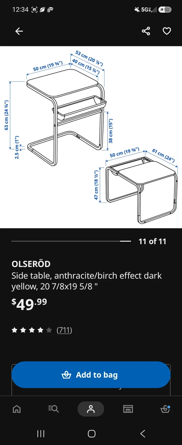 IKEA OLSERÖD Side Table - photo 4