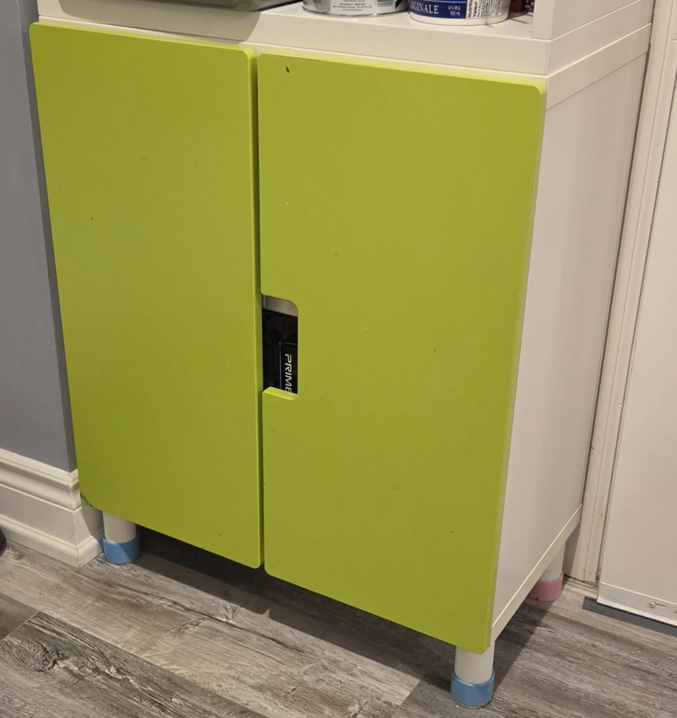 IKEA Stuva cabinet with lime green doors