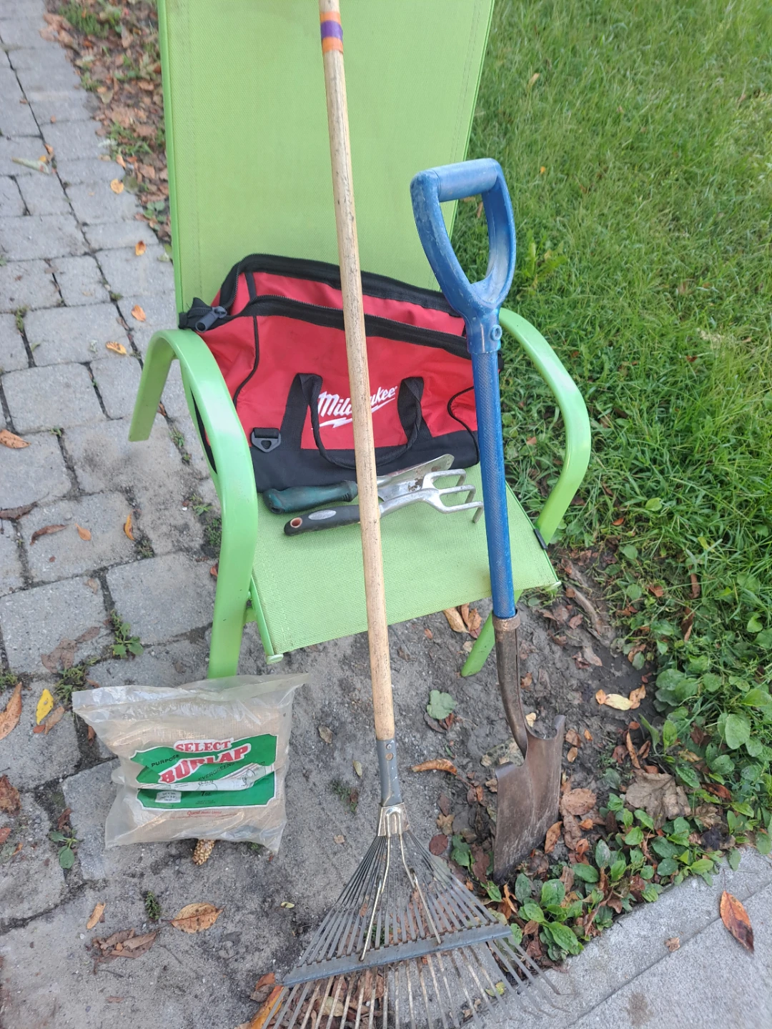 Gardening Tool Set with Rake, Shovel, and Hand Tools