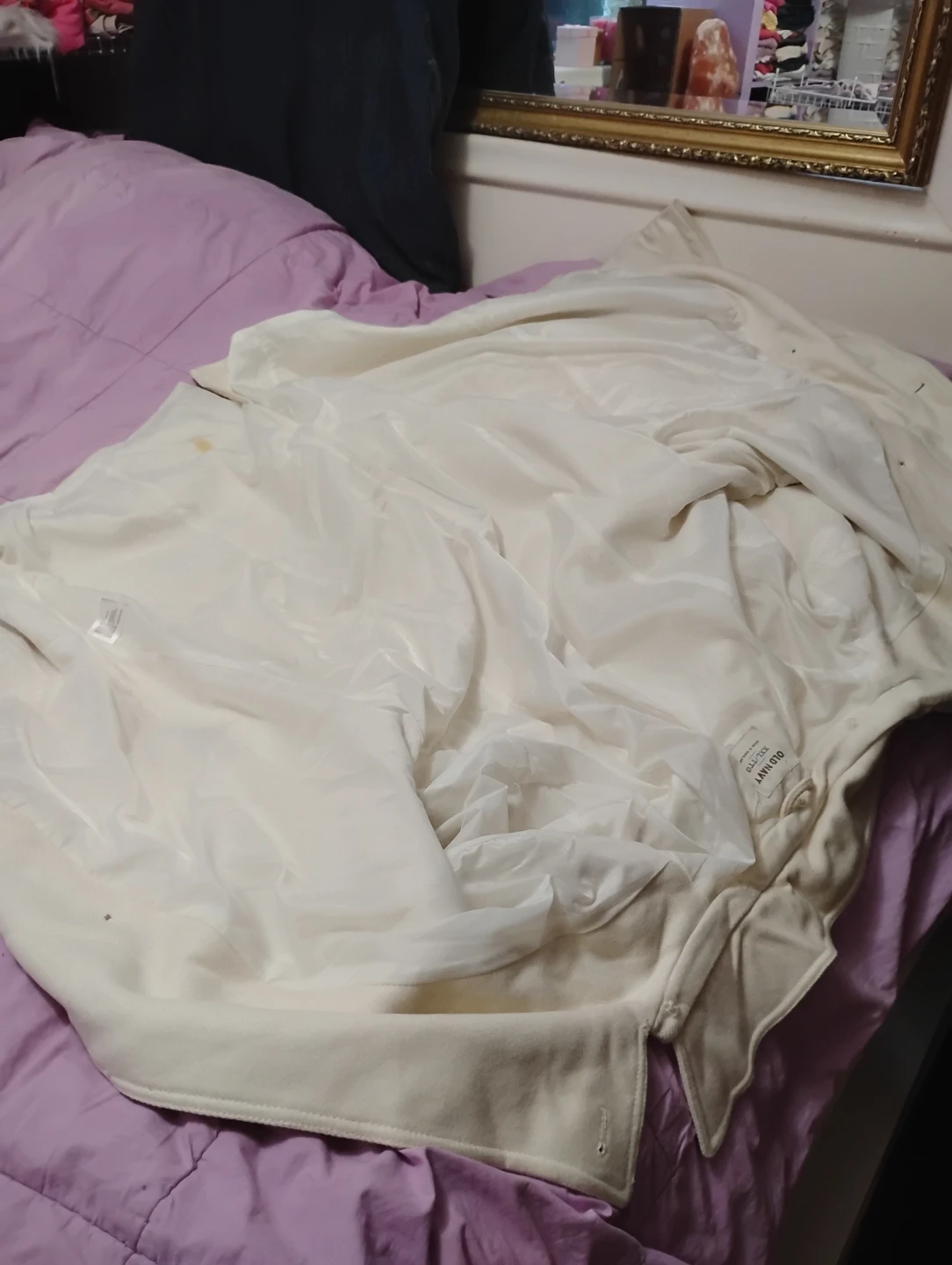 Old Navy Off-White Trench Coat - photo 4