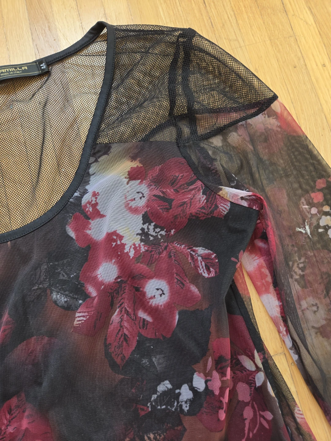 Camilla Floral Mesh Long Sleeve Top - photo 3
