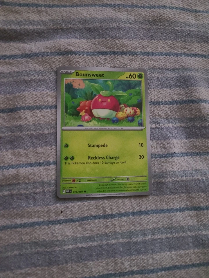 Bounsweet 016/197 Common Obsidian Flames Pokemon Near Mint