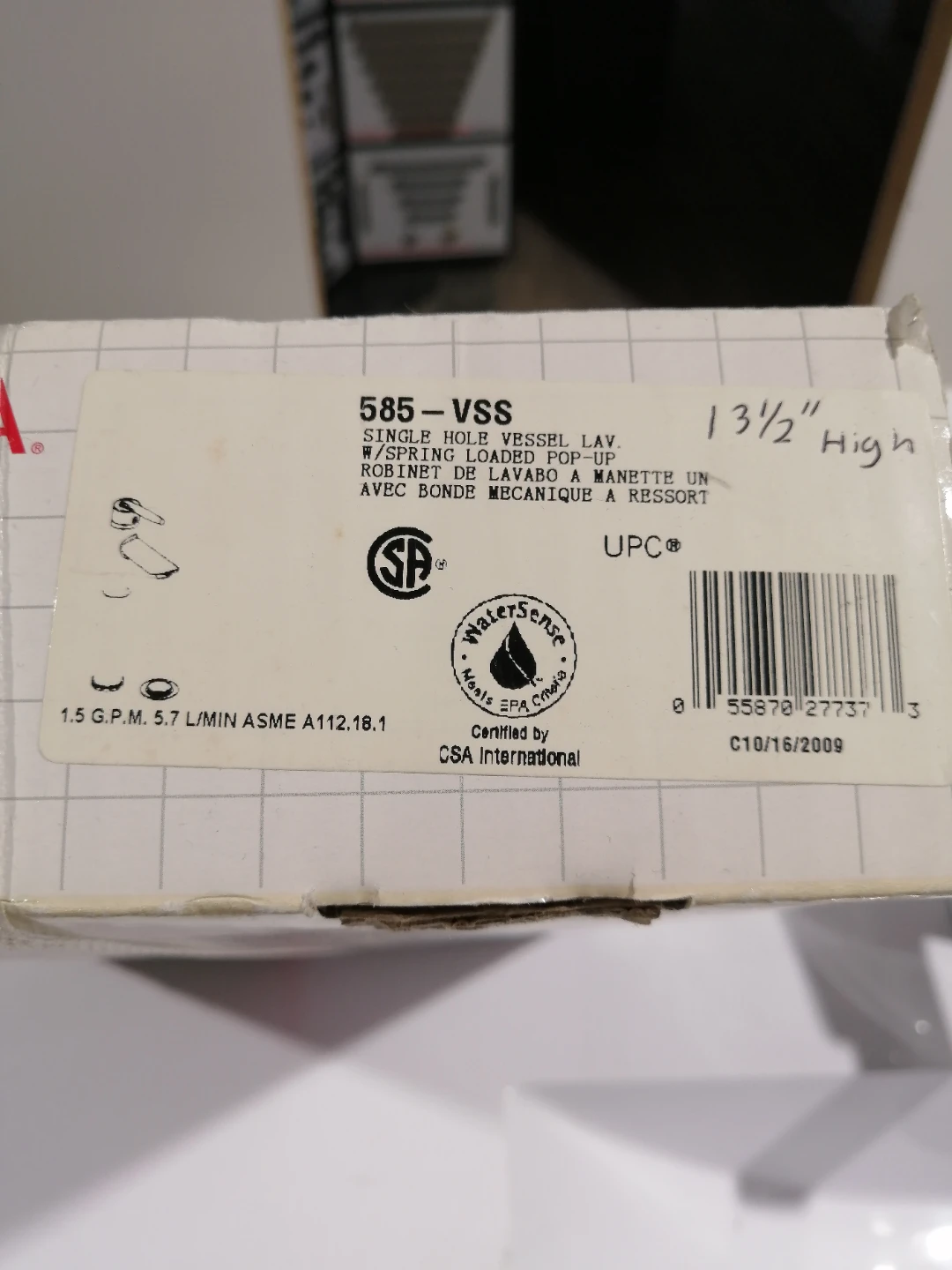 Delta 585-VSS Single Hole Vessel Lavatory Faucet - photo 3