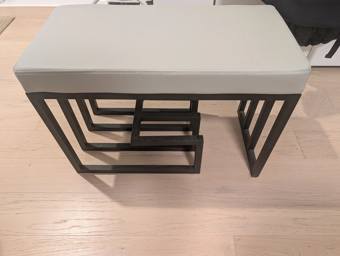 Modern Entryway Upholstered Bench with Shoe Organizer