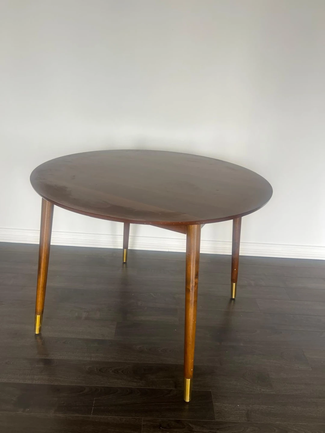IKEA Mid-Century Modern Round Walnut Dining Table - photo 2