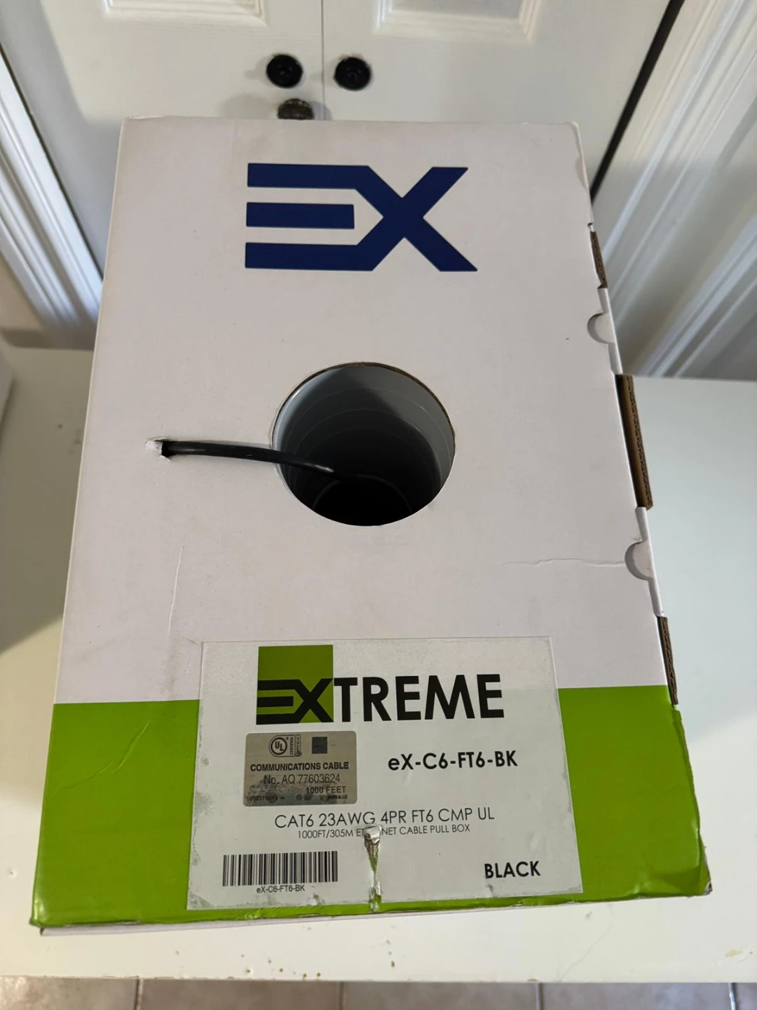 EXTREME CAT6 23AWG 4PR UTP Network Cable - Black - photo 2
