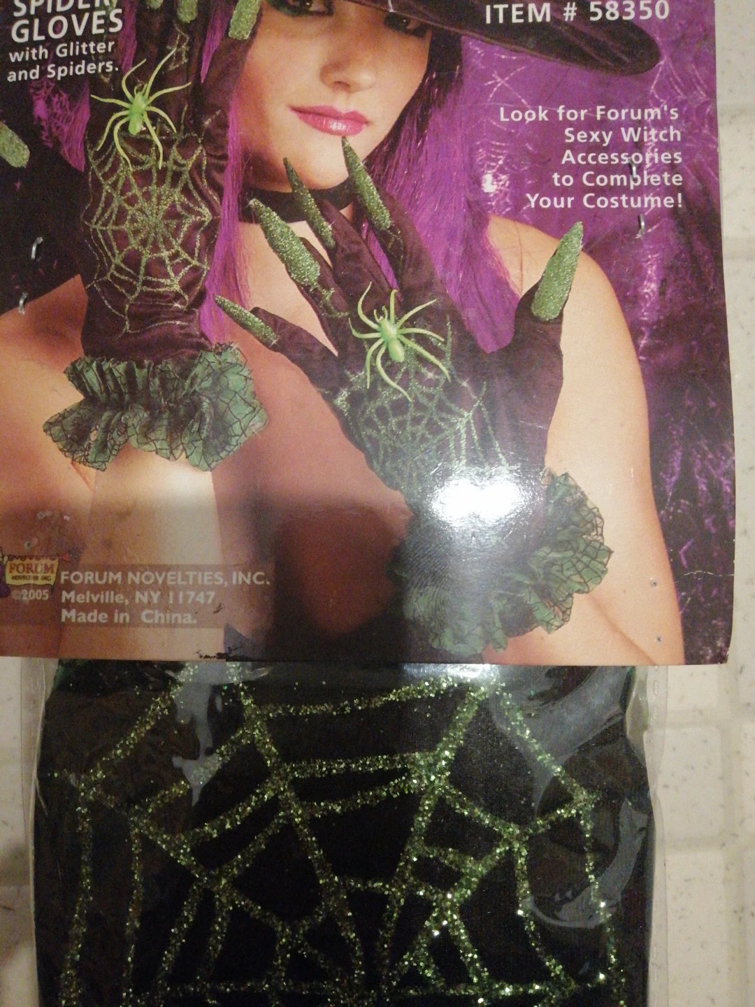 Hollowin Forum Novelties Witch Spider Gloves