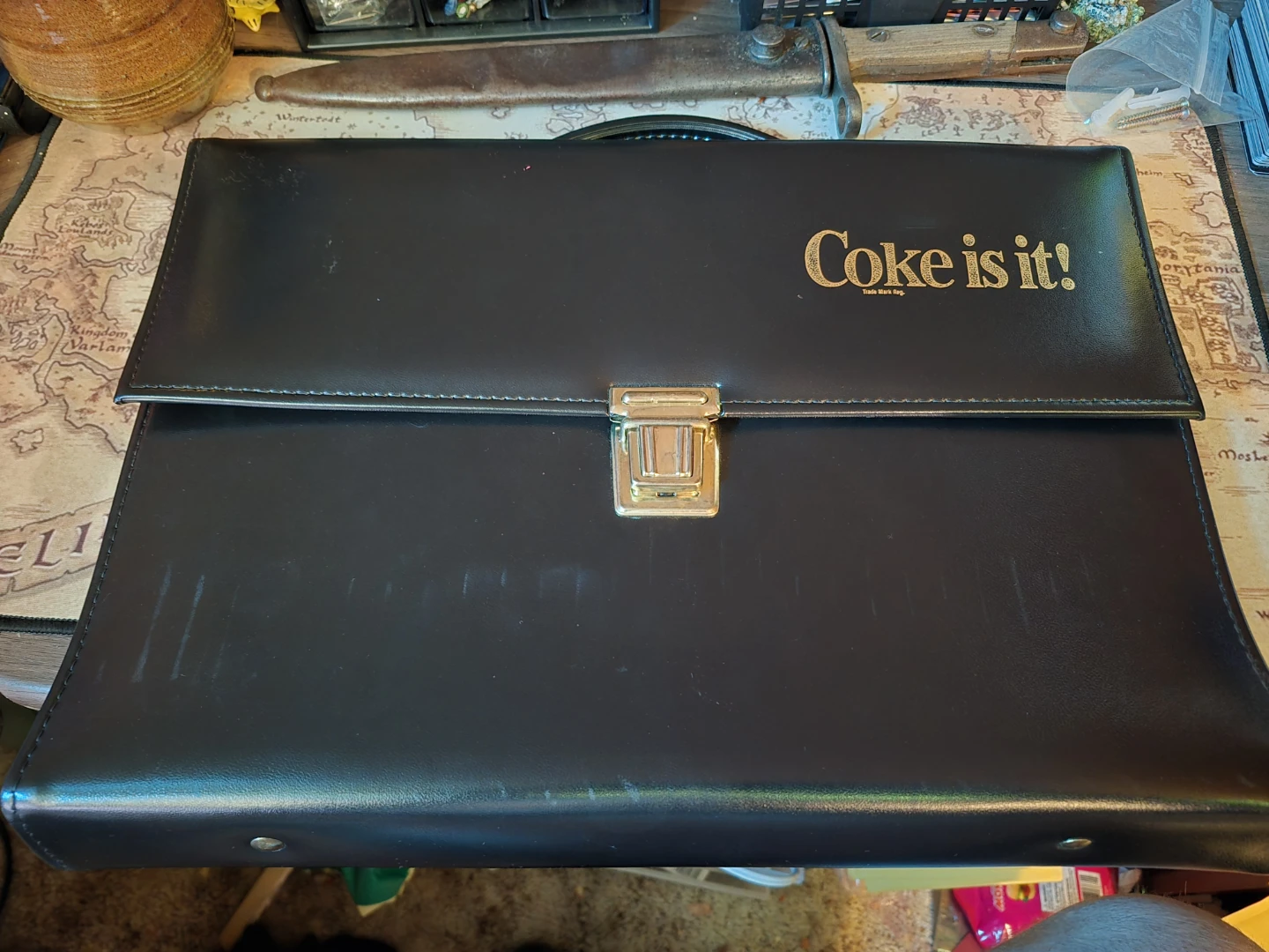 Vintage Coca-Cola Black Briefcase