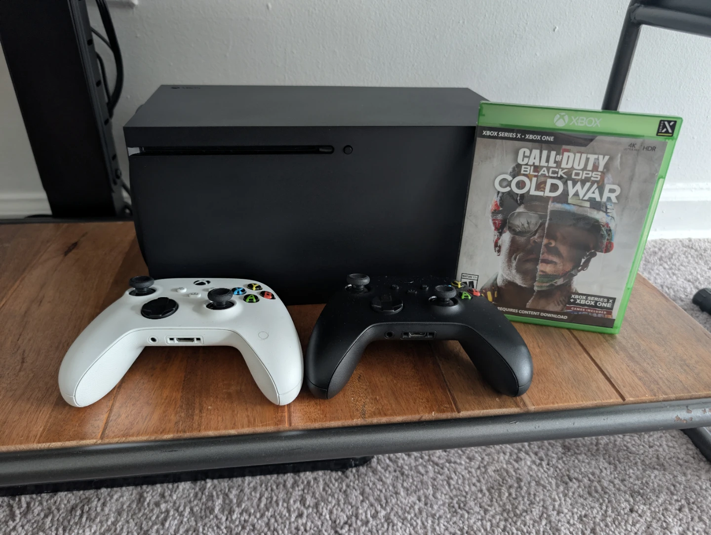 Xbox Series X Console with Two Controllers and Game