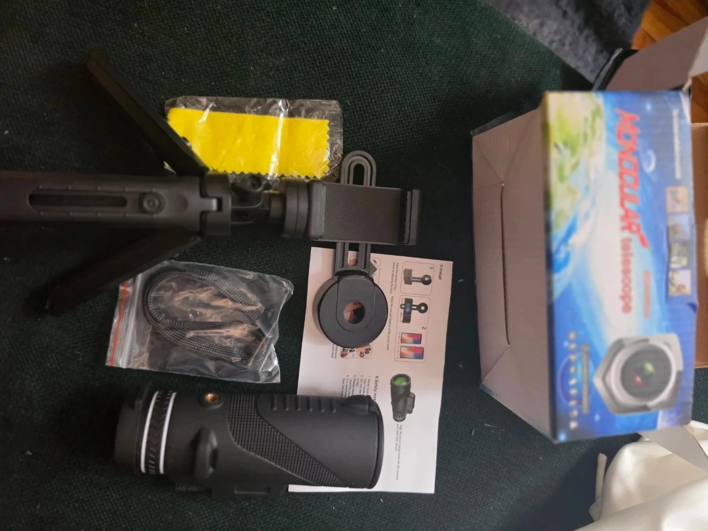 Monocular Telescope with Smartphone Adapter and Tripod 🏈 - photo 2