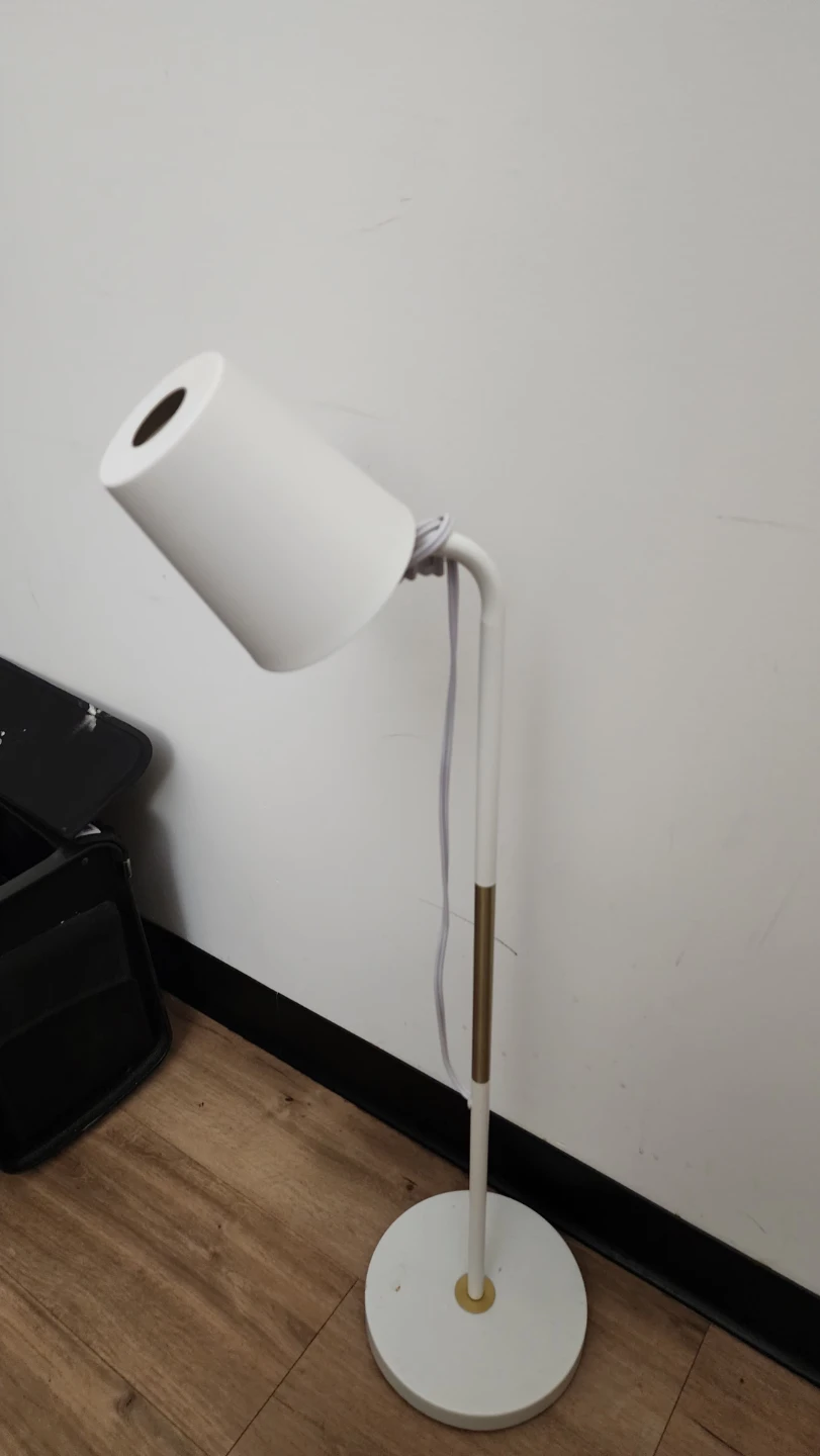 Modern White and Gold Floor Lamp