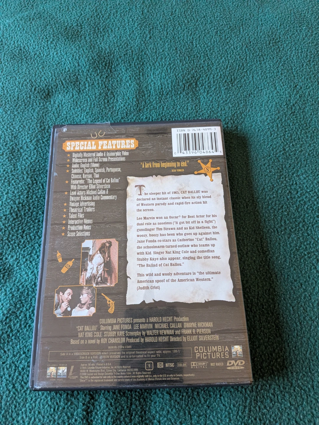 Cat Ballou Special Edition DVD – Jane Fonda / Lee Marvin - photo 2
