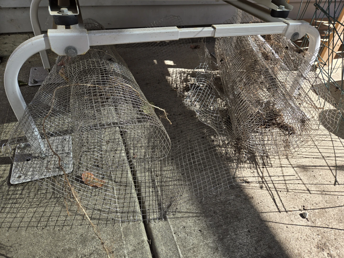 Stainless steel garden mesh, repurposed
