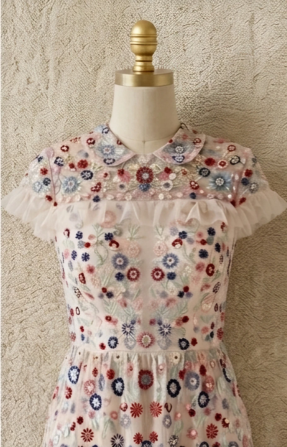 Needle and thread Floral Embroidered Mesh Dress - photo 2