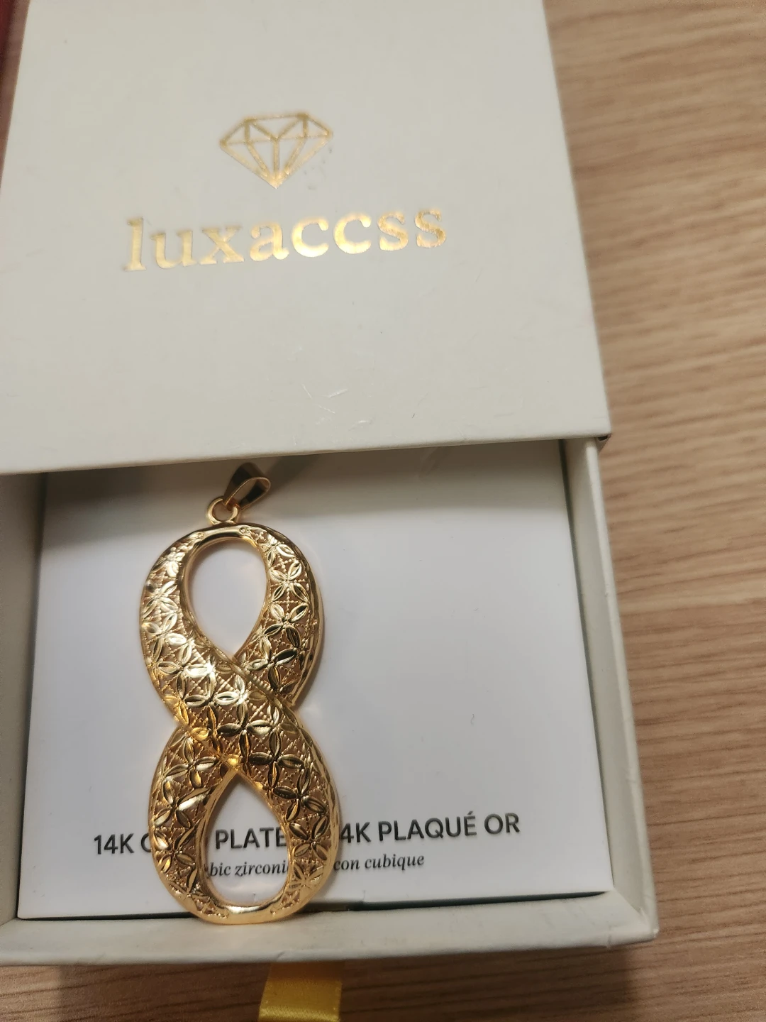 Luxaccss 14K Gold Plated Infinity Pendant - photo 2