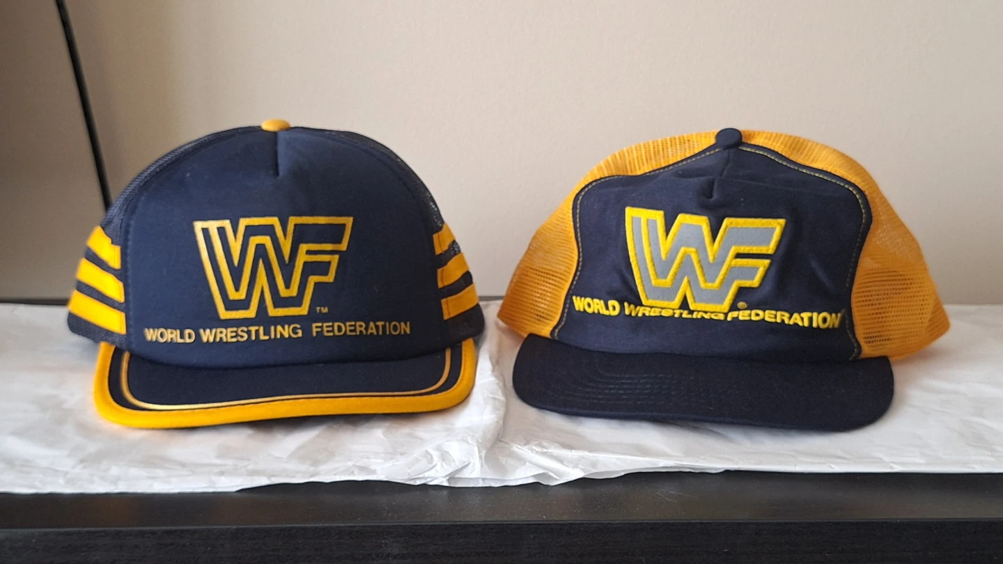 2 World Wrestling Federation trucker style hats
