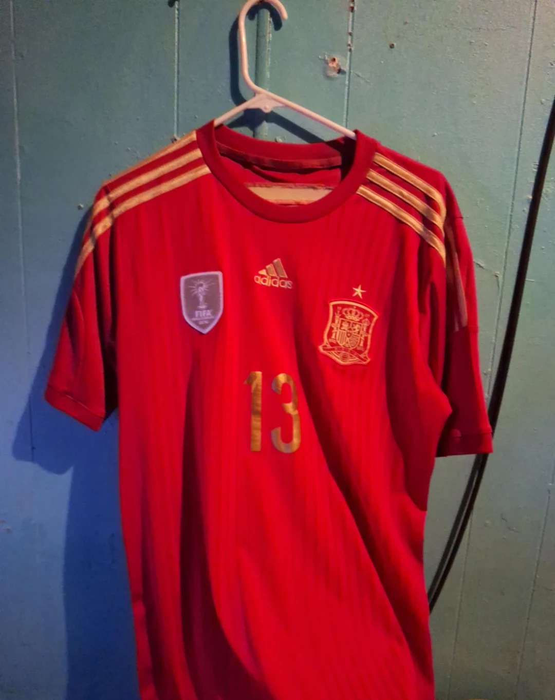 Adidas Spain National Team Jersey #13 Size L