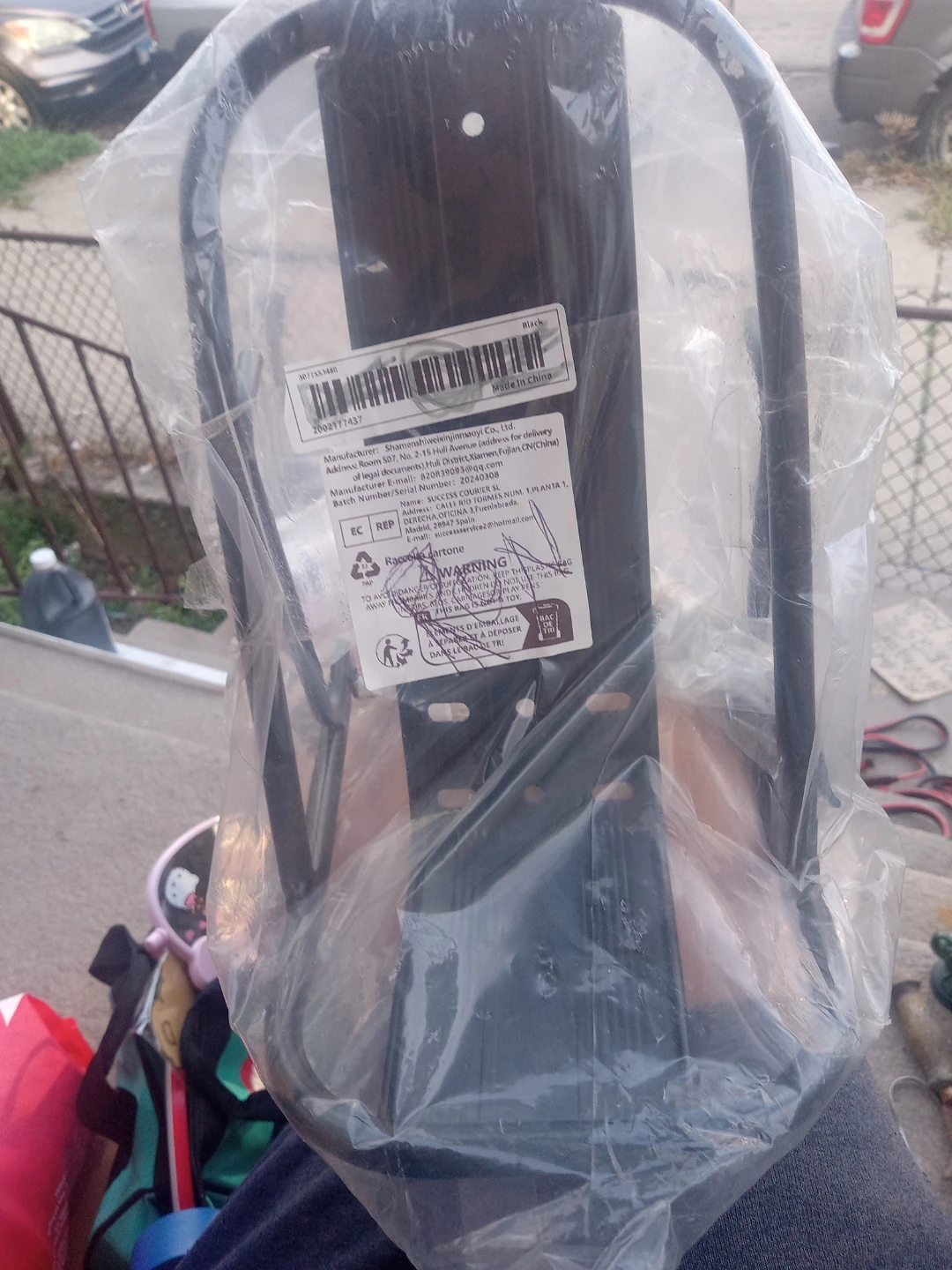 Black Bicycle Rear Rack