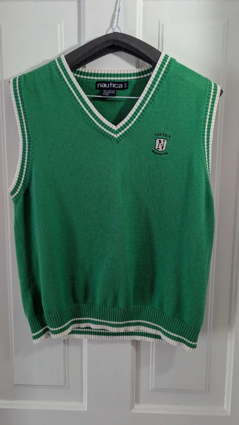 Nautica Sporting Club Green V-Neck Sweater Vest - photo 2