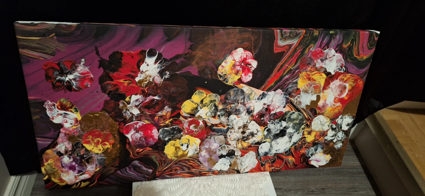 Abstract Acrylic Pour Canvas Art