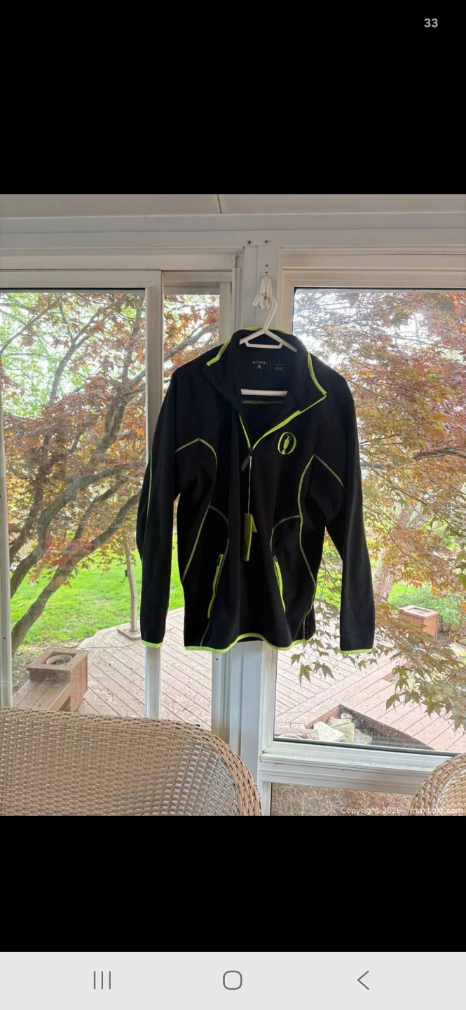 Antigua Performance Jacket - Black and Lime Green - photo 3