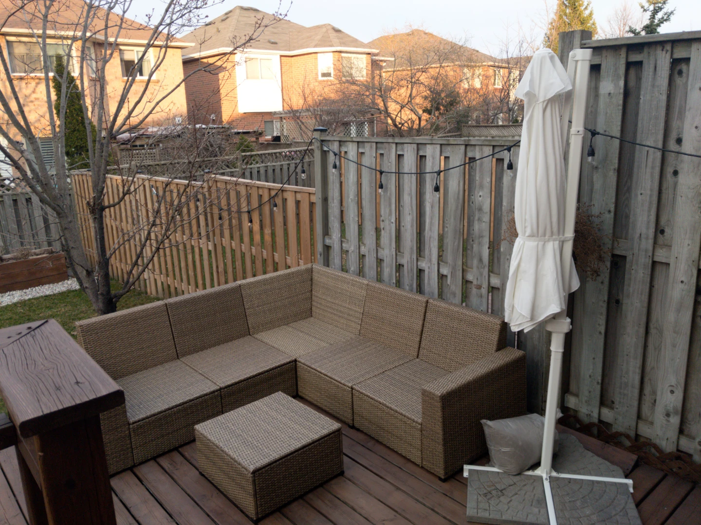 IKEA Wicker Patio Sectional Sofa Set with Cushions - photo 2
