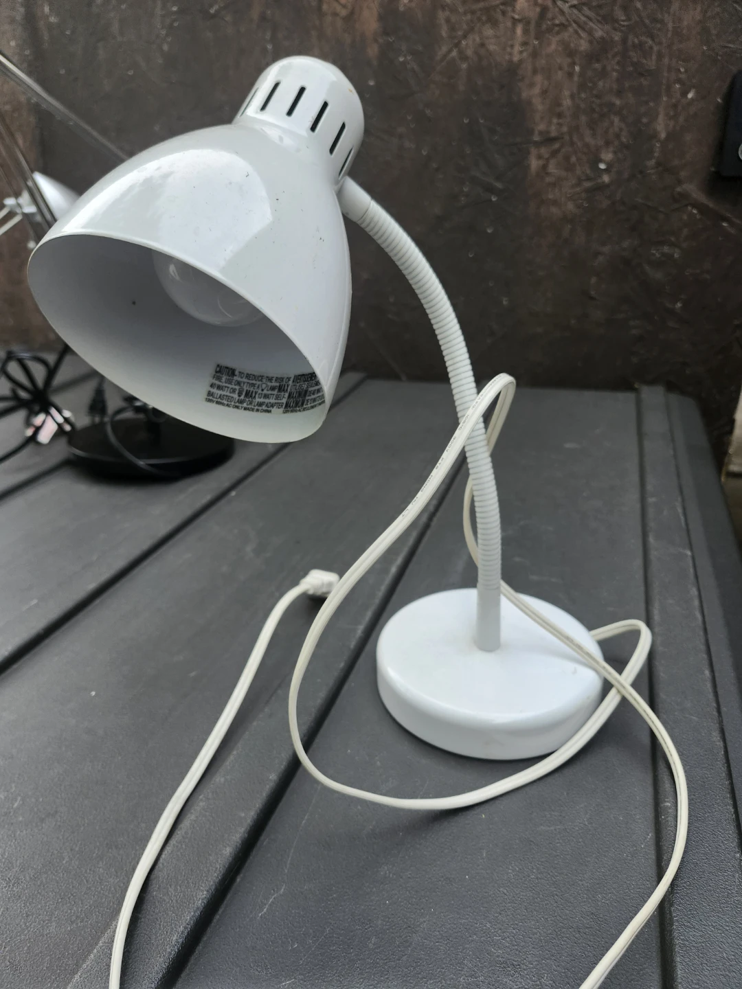 White Gooseneck Desk Lamp - photo 2