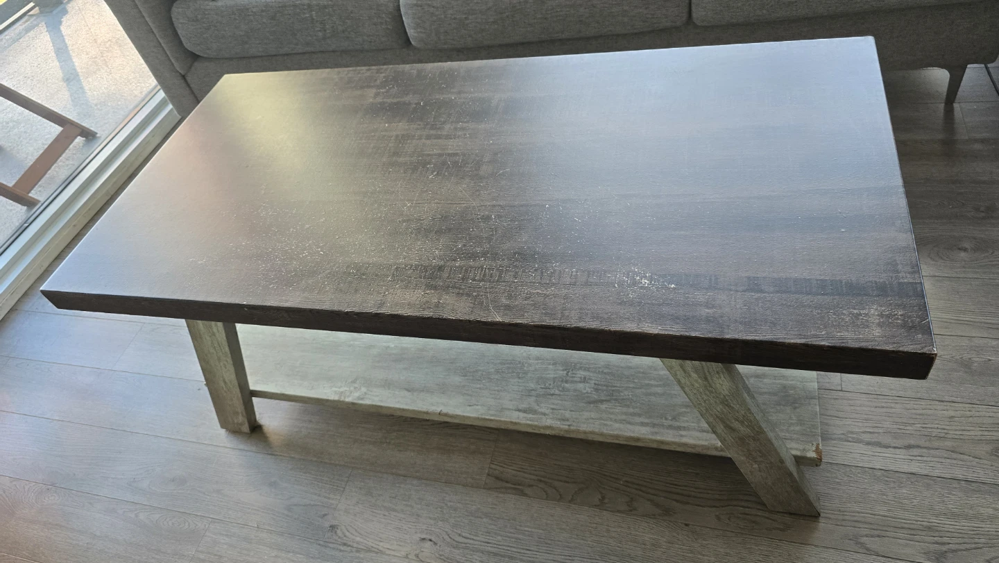 Winston Porter Filipek Walnut & Grey Coffee Table