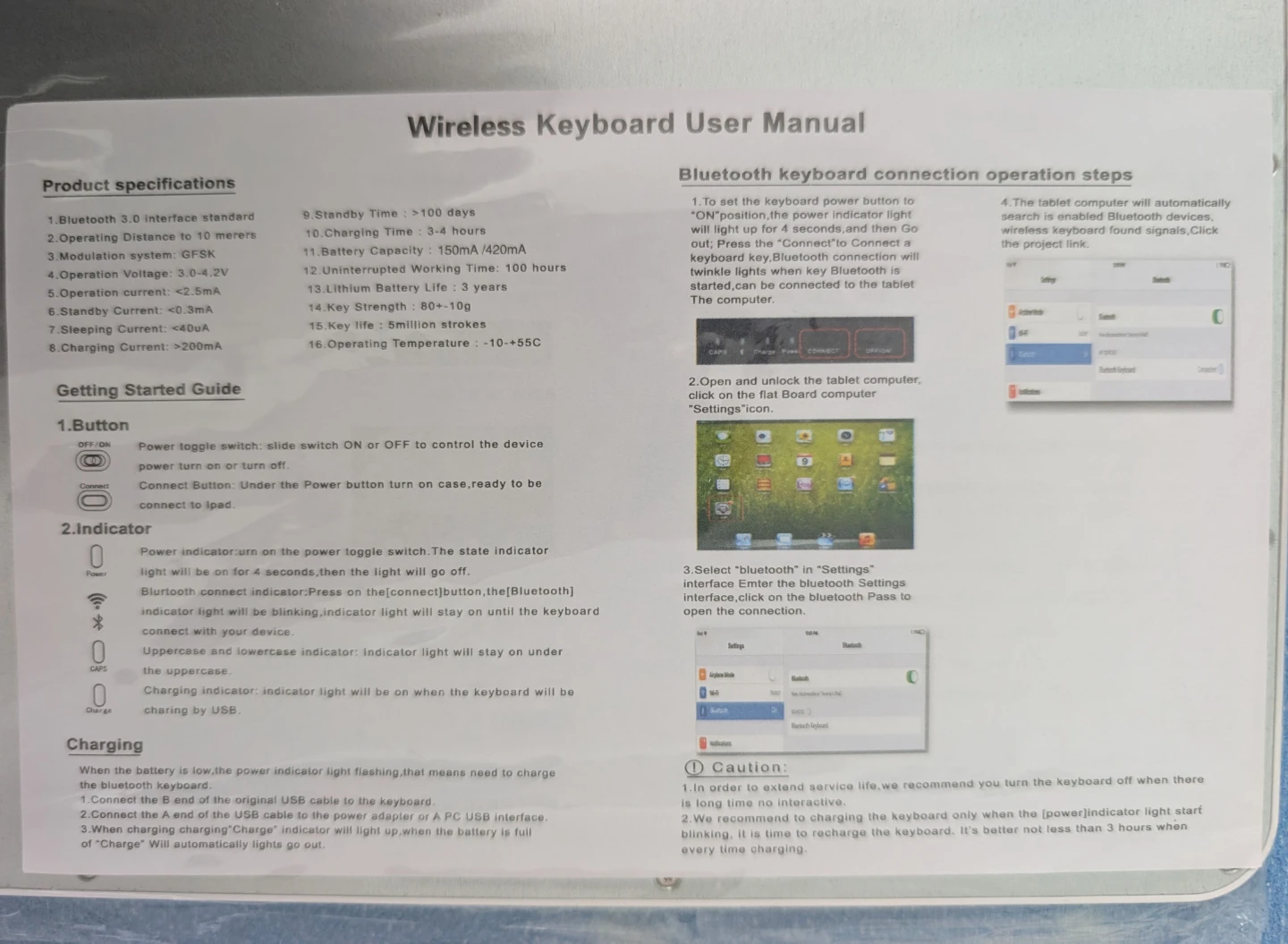 New - Wireless Bluetooth Keyboard - photo 2