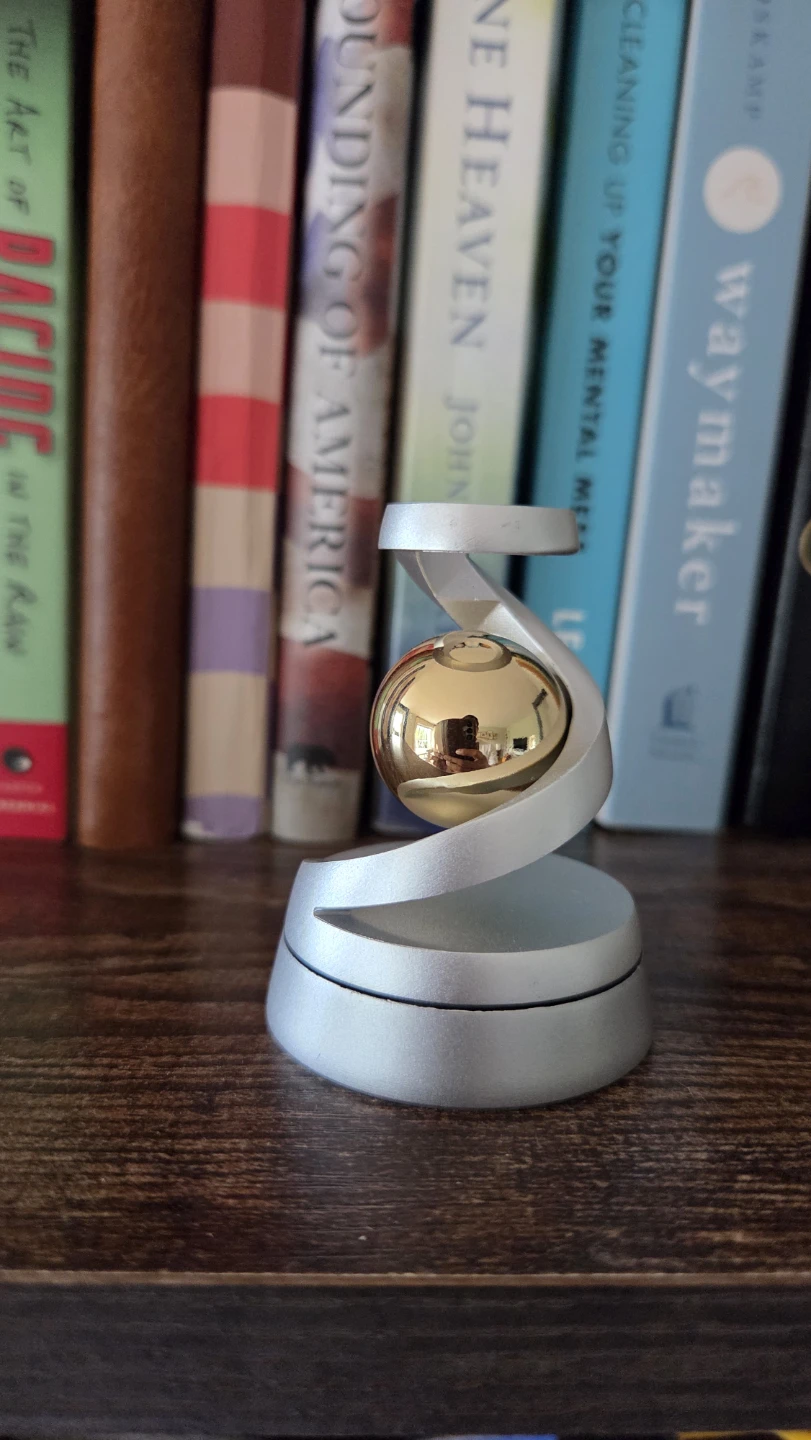 Levitation Floating Ball Desk Sculpture – Silver & Gold *new - photo 2