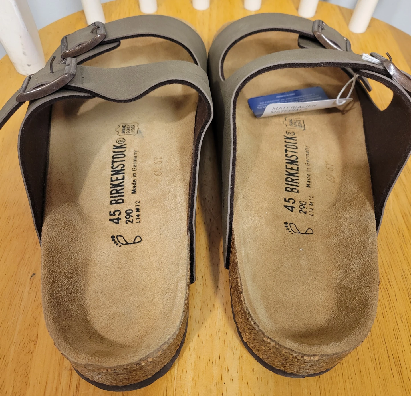 NEW Birkenstock Men's Arizona Stone Birkibuc Sandals Sz 45 / 12 - photo 3