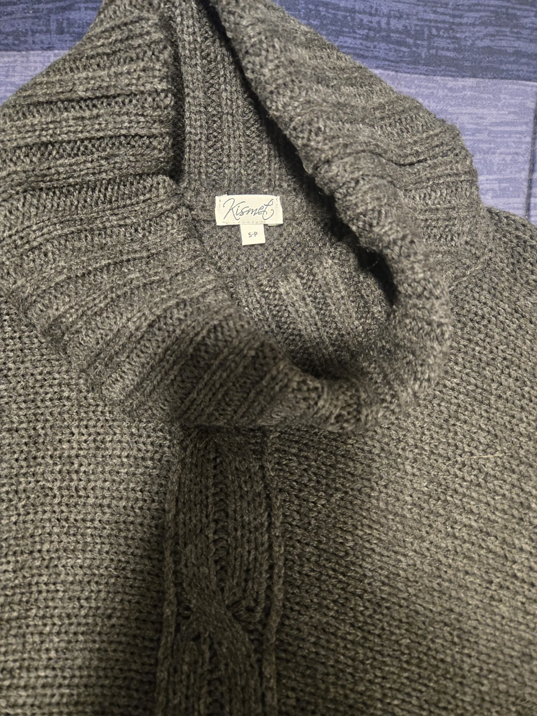 Kismet Grey Knit Poncho Sweater - photo 2
